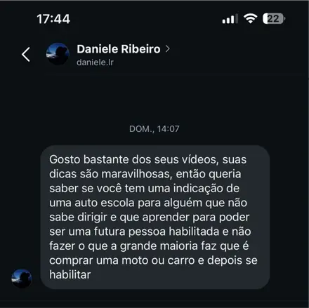 Comentário de aluno
