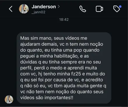 Comentário de aluno